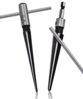 Pro Grade Tapered Reamer Set With T Handle One Eighth To One Half Inch And Three Sixteenths To Five Eighths Inch Sizes Six Fluted Chamfer Deburring Reamers
