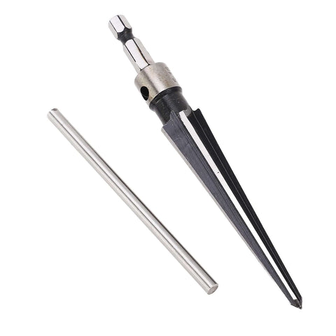 Pro Grade Tapered Reamer Set With T Handle One Eighth To One Half Inch And Three Sixteenths To Five Eighths Inch Sizes fluted reamer and handle