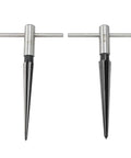 2 Pack Tapered Reamer T Handle 6 Fluted Chamfer Bridge Pin Hole Handheld Reamer Set for Quick Deburring in metal wood plastic