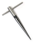 Heavy Duty Workhorse T Handle Tapered Reamer Tool With Six Flutes For Bridge Pin Hole Reaming shown in a top view.