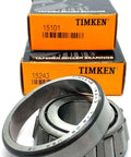 Made In USA Timken 15101 15243 Tapered Roller Bearing Cone Race Replacement with packaging visible