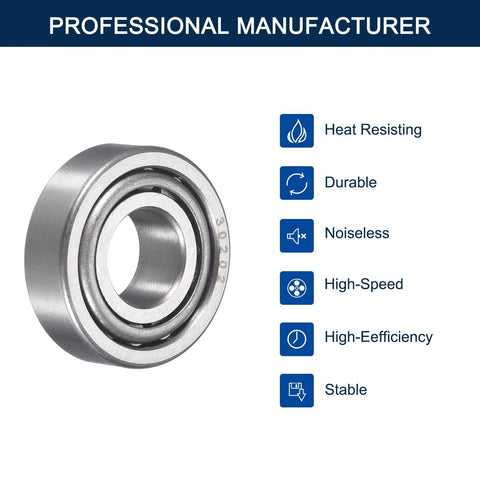 2 Pack 30202 Tapered Roller Bearing Cone and Cup Set, 15mm Bore 35mm OD 12mm Cup Width, Chrome Steel Wheel Bearings, ABEC-3