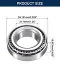 2 Pack LM67048/10 Tapered Roller Bearing Cone and Cup Set, 1.25" Bore 2.328" OD 0.625" Cup Width, Chrome Steel Taper Bearings Set, ABEC-3