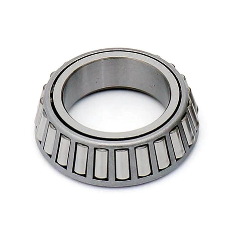 Close-up of L68149 L68111 Tapered Roller Bearing Cup and Cone Set SET17, Set of 2, showing chrome steel material and design.