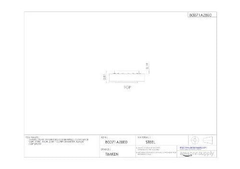 Technical drawing showing dimensions of 15245 Tapered Roller Bearing Single Cup Open Design 2.441 Inch Outer Diameter And 0.5625 Inch Width ABMA 19.2 Standard Ideal For High Load Automotive Axles Conveyors Mining And Heavy Industry Applications.
