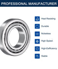 2 Pack LM67048/10 Tapered Roller Bearing Cone and Cup Set, 1.25" Bore 2.328" OD 0.625" Cup Width, Chrome Steel, front view