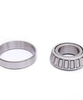 Tapered Roller Bearing LM67048 LM67010, Set of 4, showing front view of the ring and roller components, suitable for automotive use.