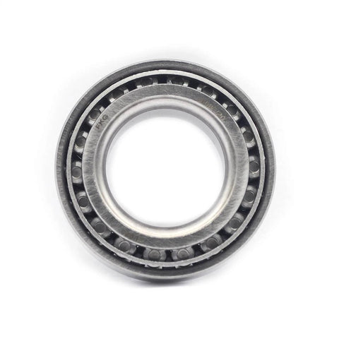 Front view of 25580/25520 Tapered Roller Bearing Cup and Cone Set, showing metal construction and detailed roller elements
