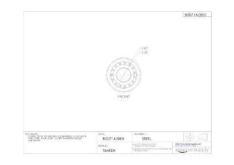 15245 Tapered Roller Bearing Single Cup Open Design front view diagram