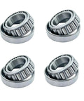 LM67048 LM67010, ID 1.250" x OD 2.328" SET6 Tapered Roller Bearings Set of 4, steel material, front view