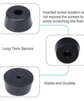 Diagram showing Tapered Rubber Pad Feet Bumper Washer 28mm Diameter By 14mm Height 4 Pack Black For Furniture with features highlighted