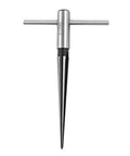 Pro Grade Tapered Straight Flute Reamer With T Handle For Wood And Plastic Holes One Eighth To One Half Inch Heavy Duty 45 Steel Tool