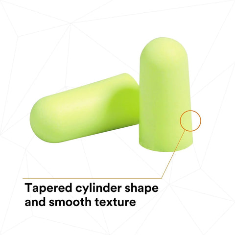 E-A-Rsoft Yellow Neons Disposable Ear Plugs Pack 200 Pairs Individually Wrapped Regular Size Uncorded With 33 dB NRR Soft