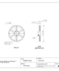 Technical drawing of Bored-To-Size V Belt Sheave For A Belt Section With One Groove, 1 Inch Bore, Cast Iron Construction, 2.75 Inch OD