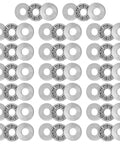 Thrust Needle Roller Bearings With Washers TC411 One Quarter Inch Bore Eleven Sixteenths Inch OD Five Sixty Fourths Inch Thickness Pack Of 20