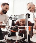 Group of men using 3D printer, ideal for 1001Pcs M2.5 Screws Kit With Hex Socket Head Cap Screws Nuts And Washers in projects