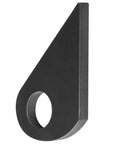 2 Pc Tear Drop Hinge Plate and Weld Washer Set for Trailer Ramps, plain finish low carbon steel, 1-9/16 inch plate, side view.