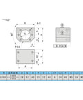 Technical diagram of ✝️ 1PCS Ballscrew Nut Housing Nut Bracket Holder fit for RM1604 1605 1610 SFU1605 CNC axis motion
