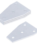 Flat Tee Plate Connector Bracket For One And Five Eighths Inch Strut Channel Four Hole Carbon Steel With Electro Galvanized Finish