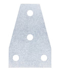 Flat Tee Plate Connector Bracket For One And Five Eighths Inch Strut Channel Four Hole Carbon Steel With Electro Galvanized Finish