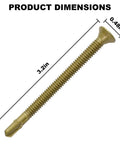 Self Drilling Tek Screws 14 X 3 1/4 Reamer Torx T30 Star Drive for wood to metal with dimensions 3.2in x 0.48in