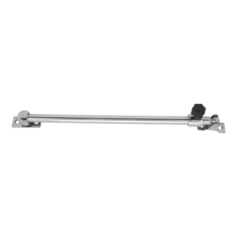 Keenso hatch adjuster, telescoping stainless steel bar with black locking knob for RV/yacht windows and cabinet doors.