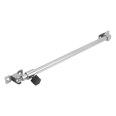 Keenso hatch adjuster side view, telescoping stainless steel rod (299-534mm) with locking knob and mounting brackets