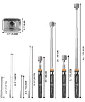 Five Piece Telescoping Magnetic Pickup Set with Rustproof Tray Delivers Strong Neodymium Pull From 4.6 To 30.9 Inches