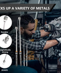 Mechanic using Five Piece Telescoping Magnetic Pickup Set with Rustproof Tray delivers strong neodymium pull from 4.6 to 30.9 inches.