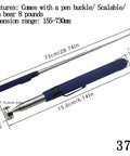 Telescoping Magnetic Pickup Tool 2 Pack With 8Lb And 2Lb Magnets shown extended with measurements and features labeled