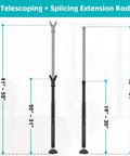 Adjustable Sliding Door Security Bar 19 to 52 Inches with telescoping extension rod for doors and windows.