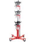 Beefy 1000 Lb Air And Hydraulic Telescoping Transmission Jack With Adjustable Saddle Arms, 35.5 In To 73.5 In Lift Range, Model 7796
