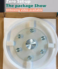 30.7 inch tabletop lazy susan made from tempered glass, rotating serving tray for dining tables and kitchens, heavy duty spinning food server for party centerpieces in package.