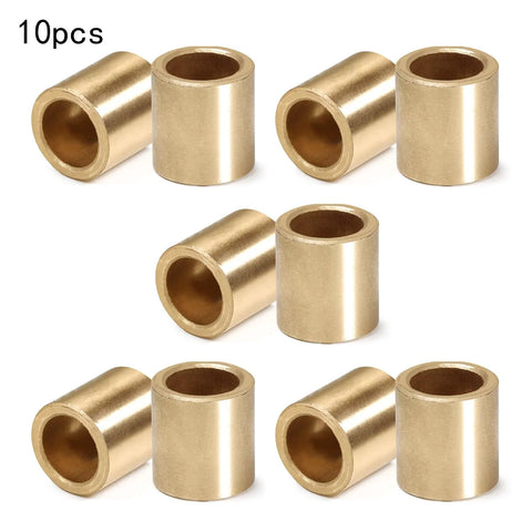 Ten Pack Brass Sleeve Bearings With One Quarter Inch Bore Two Fifths Inch Outer Diameter And Two Fifths Inch Length Self Lubricating Oilless Bushing