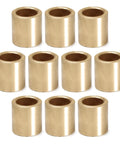 Ten Pack Brass Sleeve Bearings With One Quarter Inch Bore Two Fifths Inch Outer Diameter And Two Fifths Inch Length Self Lubricating Oilless Bushing.
