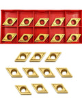 Ten Pack DCMT11T304 Carbide Lathe Turning Milling Inserts DCMT3251 For CNC Lathe Holder Blades Multilayer Coated