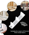 Image of Ten Piece Plastic Sliding Closet Door Floor Guide Set Bottom Track Mount Bypass For Wardrobe Doors Four And Three Sixteenth Inches White Durable Replacement Rails with screws included.