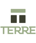 Logo with abstract geometric design and the word 'TERRE' in green lettering.