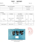 Test report showing sample photos and results of abrasion resistance for Black Luggage Wheel Replacement Set For Suitcases Left And Right Swivel Caster Wheels With 4 Hole Mounts And 360 Degree Rotation Including Hole Spacings 1.3 In, 1.54 In, 1.77 In And 1.18 In With Diagonal Spacing 95 Mm And 93 Mm