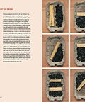 Texas Style Live Fire Grilling And Smoking At Home A Cookbook From The James Beard Award Winning Team Behind Franklin Smoke Wood Fire Food Packed With Pro Tips For Meats Veggies Fish And More, open page showing grilling instructions and wood arrangement on charcoal in trays.