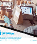 Person wearing Textured Blue Nitrile Gloves 5 Mil Powder Free Food Safe Large Box Of 100 serving coffee