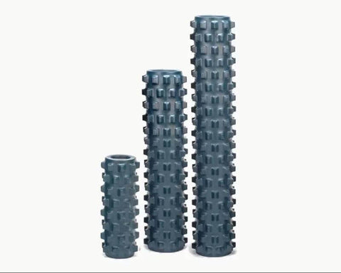 Textured Foam Roller For Deep Tissue Massage And Self Myofascial Release 22 Inch Mid Size Roller With Firm Yet Flexible Bumps