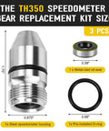 Bullet Speedometer Gear Sleeve Housing Kit for TH350 Transmission With O Ring and Metal Wrapped Seal 3 Piece Set features