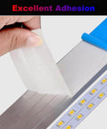 Person applying 0.5 Inch By 66 Feet Heavy Duty Thermal Double Sided Tape With Industrial Grade Silicone Adhesive For High Heat to LED strip