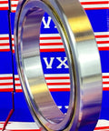 VG050CP0 Slim Thin Section Ball Bearing 5" x 7" x 1" inch side view showcasing chrome steel and brass cage.