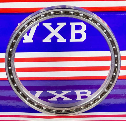 2-1/2" x 3" x 1/4" Thin Slim Section Ball Bearing VA025CP0 front view showcasing chrome steel open design.