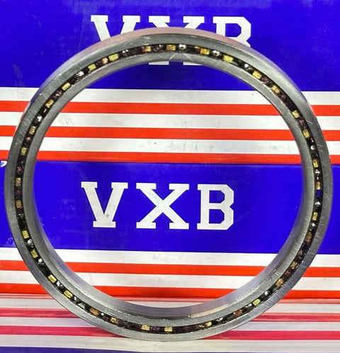 3" x 3-5/8" x 5/16" Thin Section Ball Bearing VB030CP0 showcasing chrome steel design with deep groove structure.