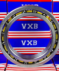 VG045CP0 Thin Section Bearing 4-1/2" x 6-1/2" x 1 inch showing brass cage and chrome steel design.