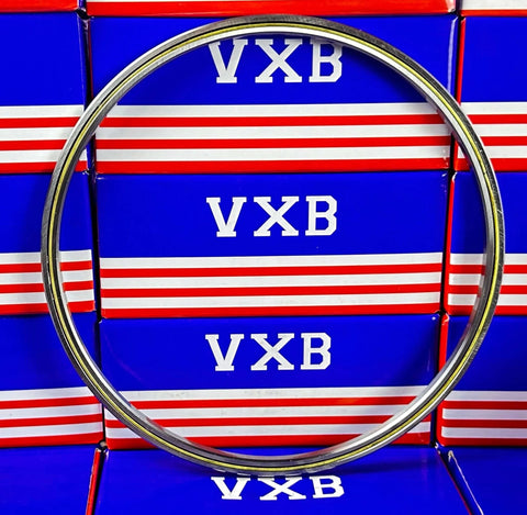 VA060CP0 Thin Section Bearing 6" x 6-1/2" x 1/4" - Slim Design in front view with chrome steel finish.