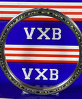 3-1/2" x 4-1/8" x 5/16" Thin Section Bearing VB035CP0 side view showing brass cage and chrome steel design.